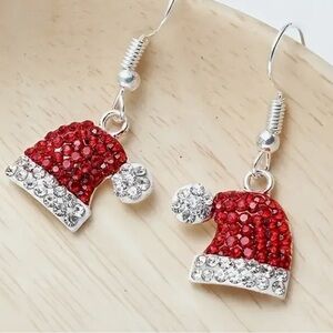 NWT SANTA HAT RED SILVER f6